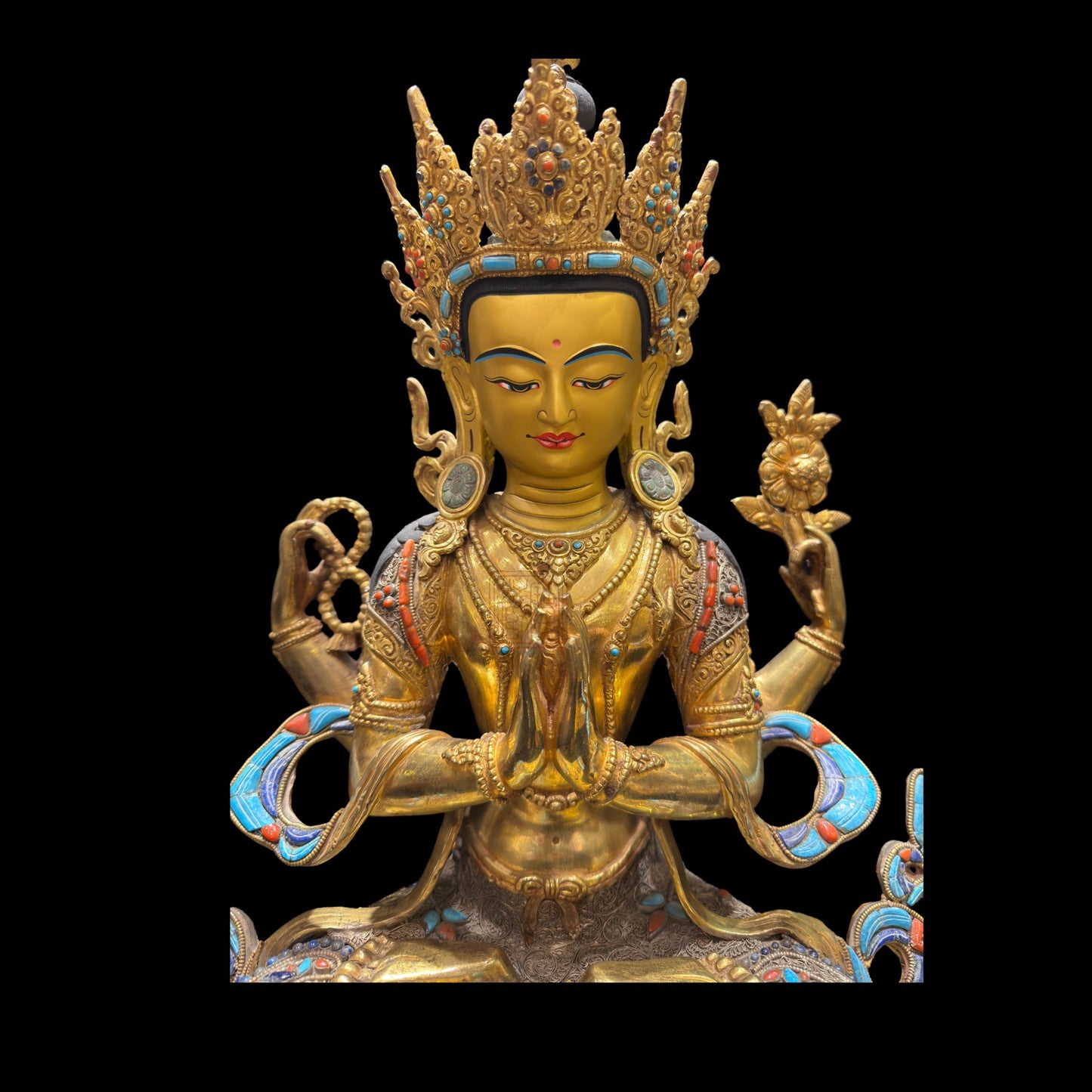 Gold Gild Four-Armed Avalokiteshvara 銅鎏金四臂觀音