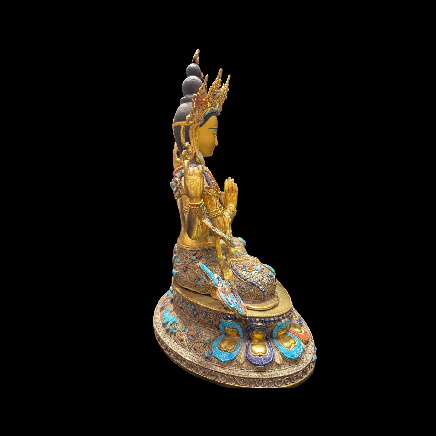 Gold Gild Four-Armed Avalokiteshvara 銅鎏金四臂觀音