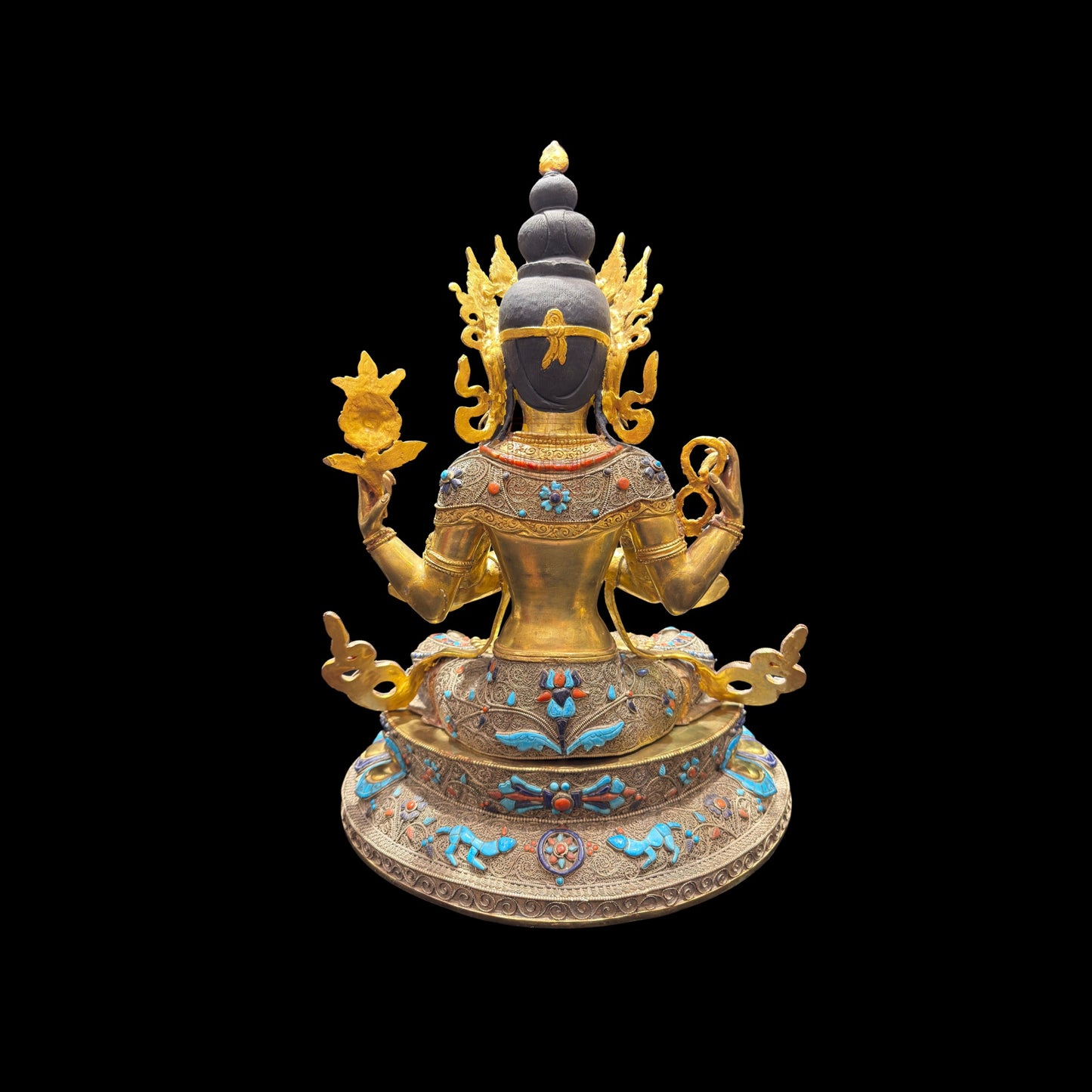 Gold Gild Four-Armed Avalokiteshvara 銅鎏金四臂觀音